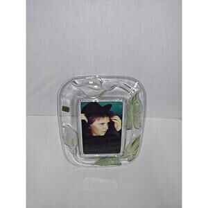 Luminarc Verrerie D'Arques France Vintage Glass Picture Frame With Calla Lily